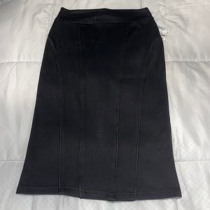 Black form fitting pencil skirt